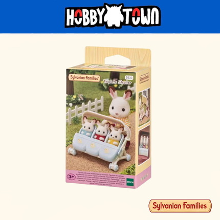 Sylvanian Families - Toy - Triplets Stroller