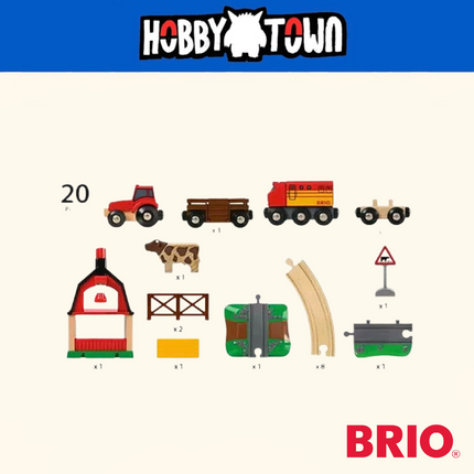 BRIO - Toy - Farm Railway Set