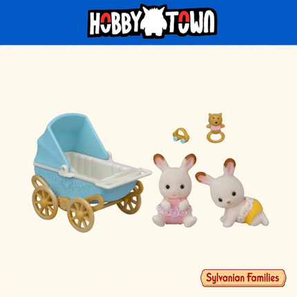 Sylvanian Families - Toy - Chocolate Rabbit Twins Set